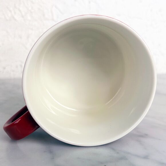 Starbucks Cranberry Red Embossed White Logo - 2014 Starbucks Coffee Cup 12 fl oz - Picture 7 of 7